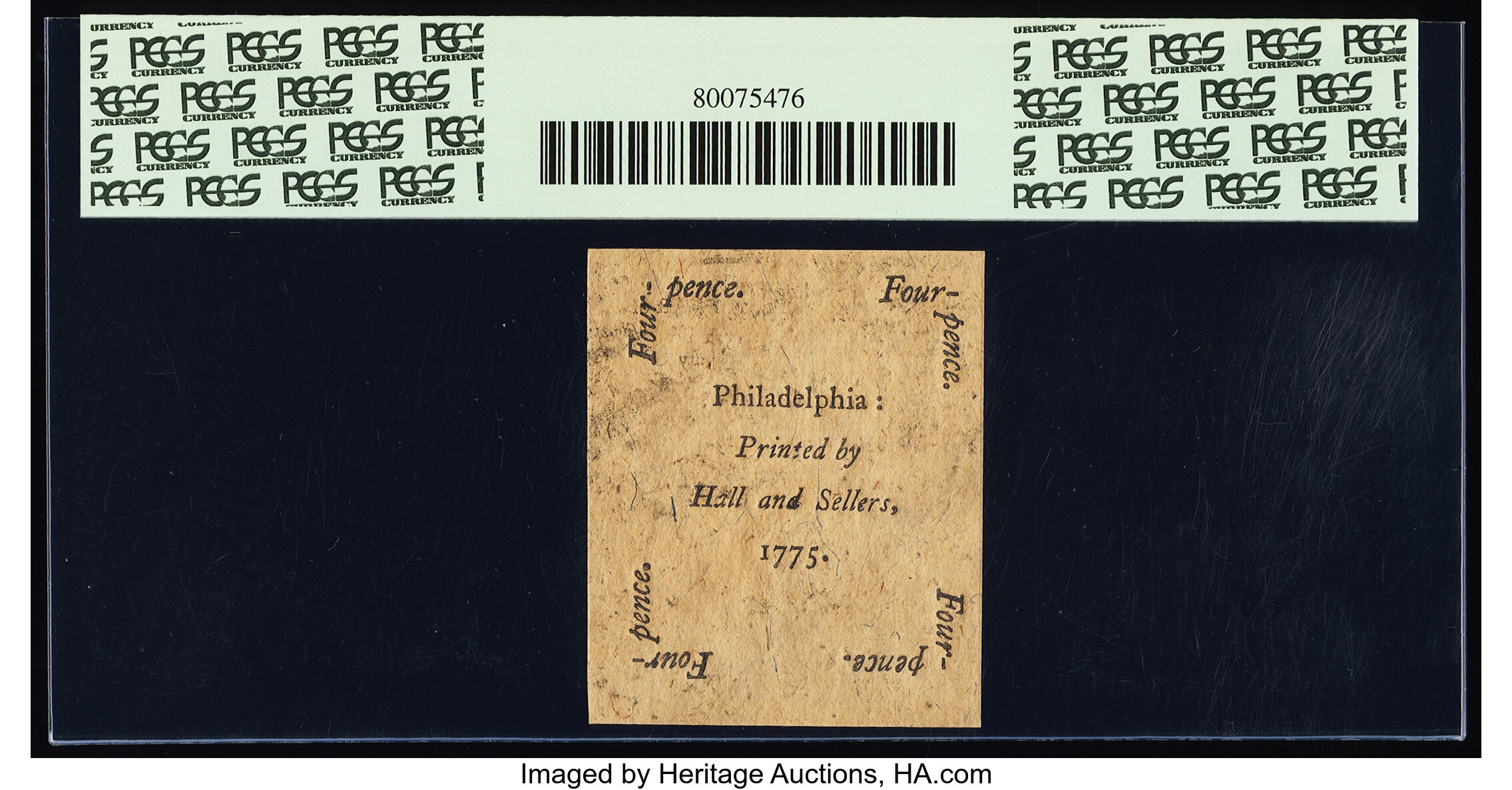 image for: Pennsylvania October 25, 1775 4d PCGS Very Choice New 64PPQ....