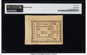 image for: South Carolina October 19, 1776 $8 PMG Choice Very Fine 35....
