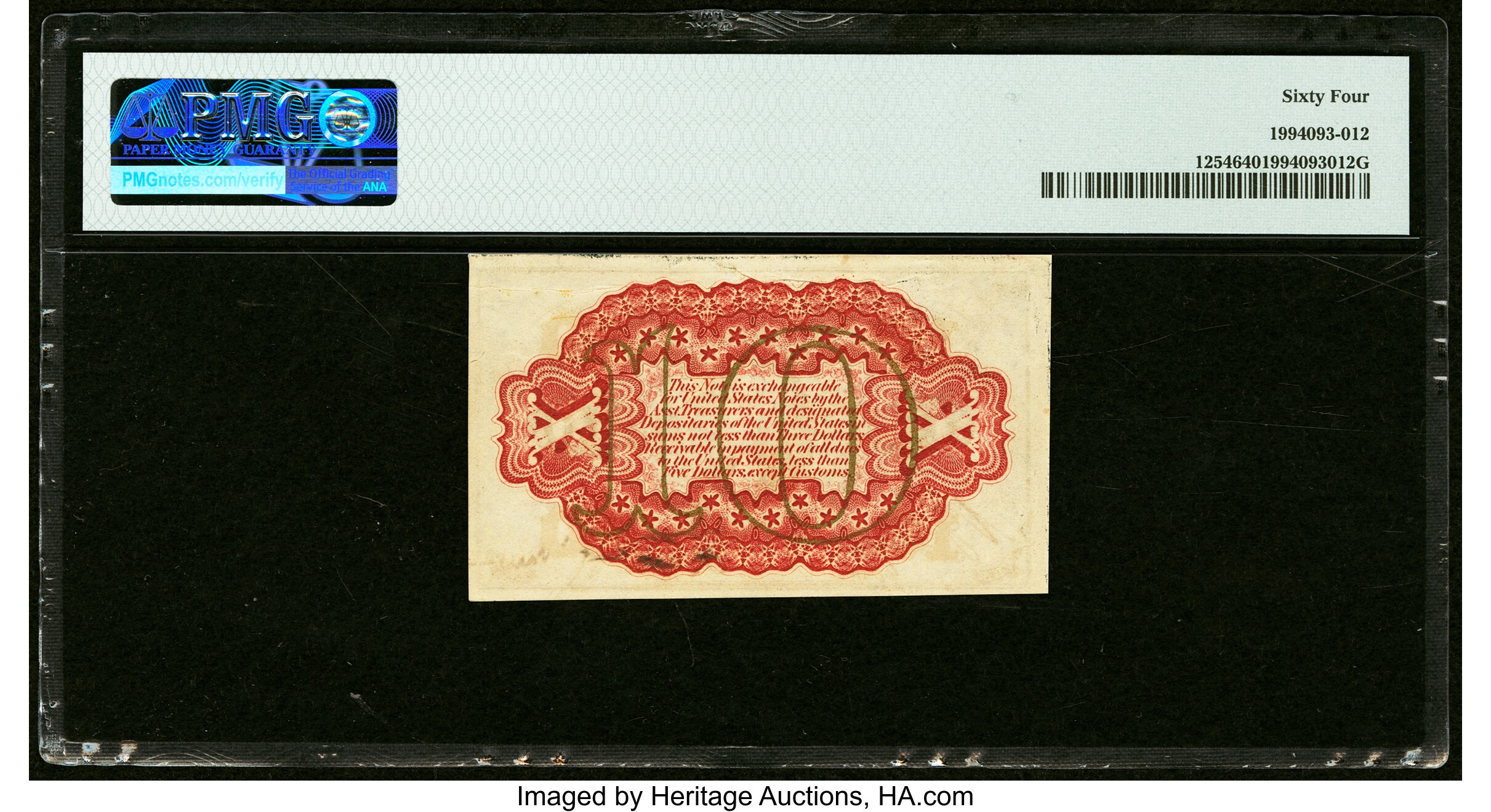 image for: Fr. 1254 10¢ Third Issue PMG Choice Uncirculated 64....