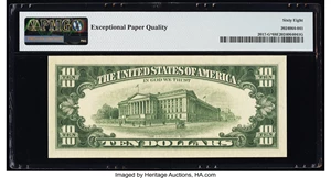 image for: Fr. 2017-G* $10 1963A Federal Reserve Star Note. PMG Superb Gem Unc 68 EPQ....