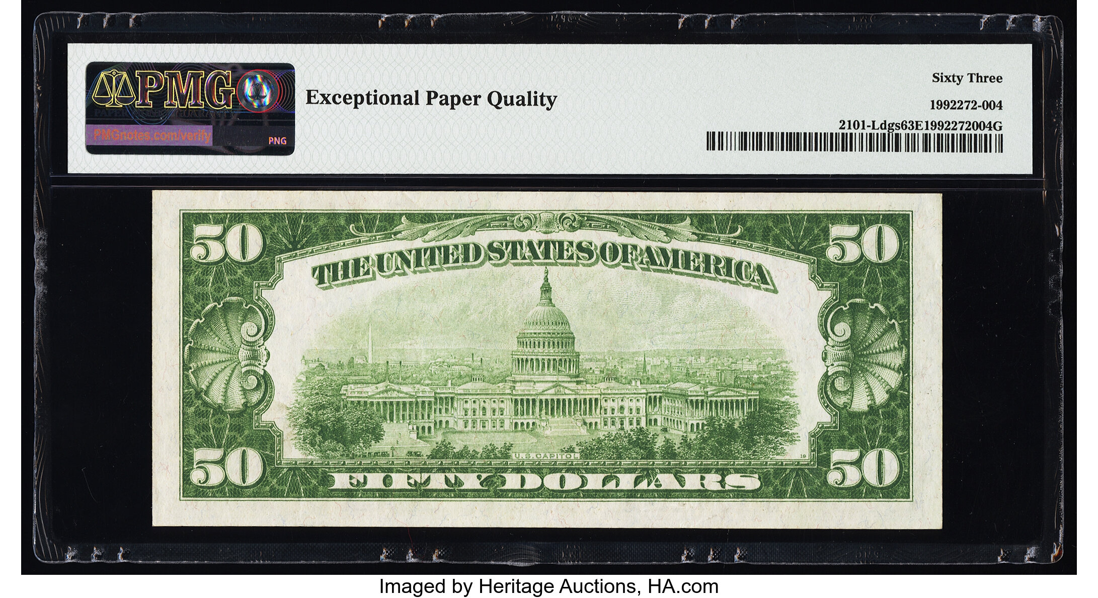 image for: Fr. 2101-L $50 1928A Federal Reserve Note. PMG Choice Uncirculated 63 EPQ....