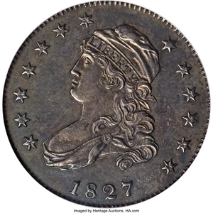 image for: 1827/3 25C Restrike PR62 NGC....