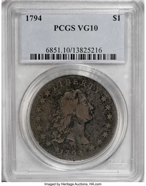 image for: 1794 $1 VG10 PCGS....