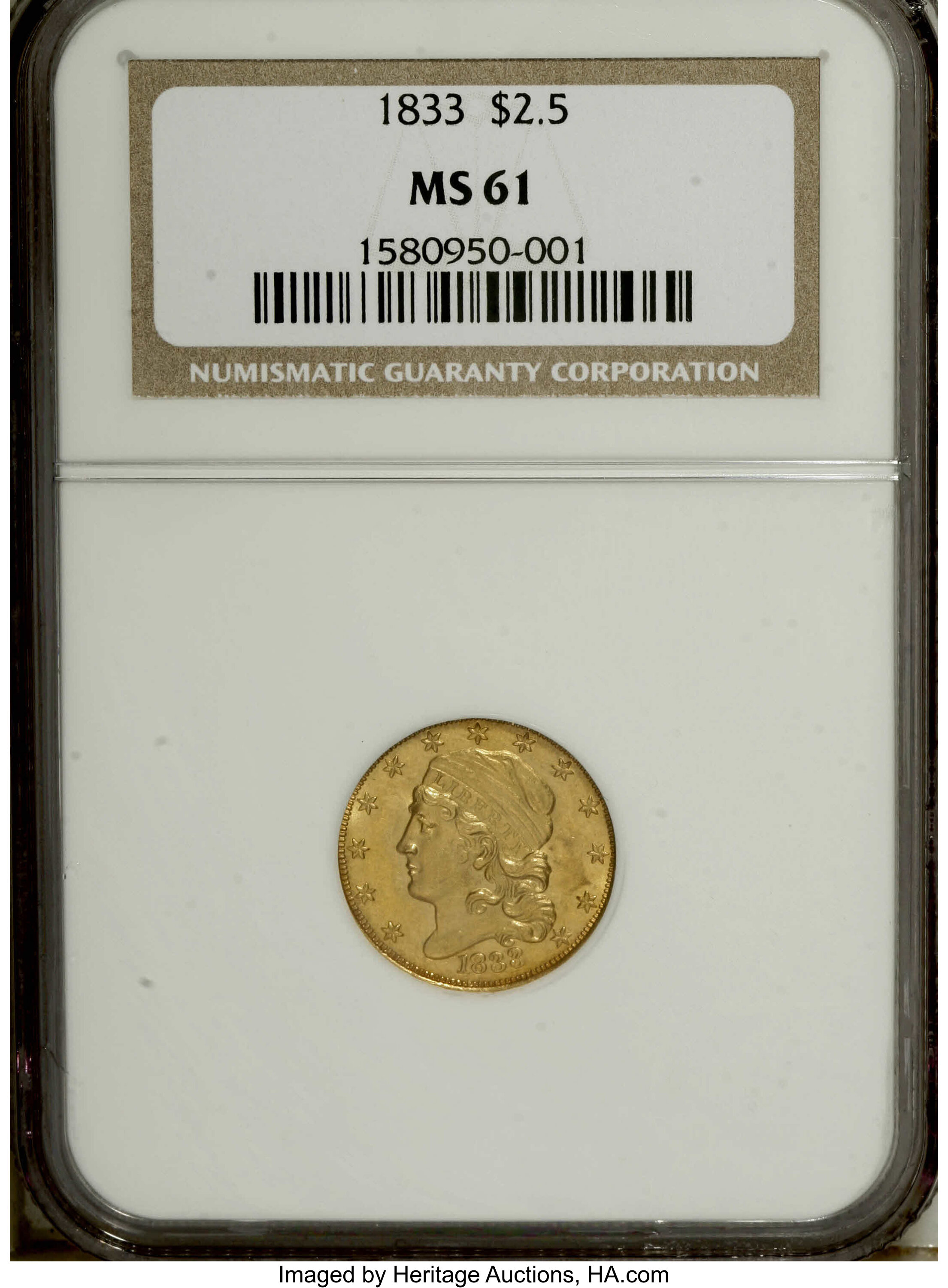 1833年アメリカ50セント銀貨　キャップドバストPCGS認定 1833年アメリカ50セント銀貨 キャップドバストPCGS認定 - メルカリ