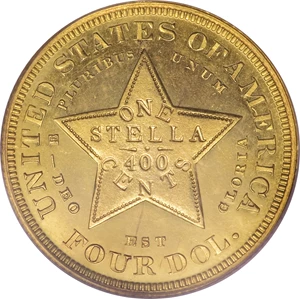 image for: 1879 $4 Flowing Hair, Judd-1635, Pollock-1833, R.3, PR65 Deep Cameo PCGS....