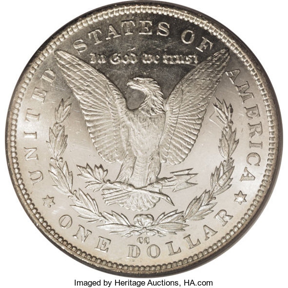 image for: 1892-CC $1 MS63 Deep Mirror Prooflike PCGS....