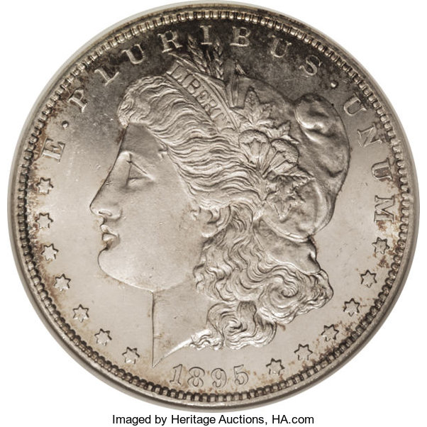 image for: 1895-S $1 MS63 Deep Mirror Prooflike ANACS....