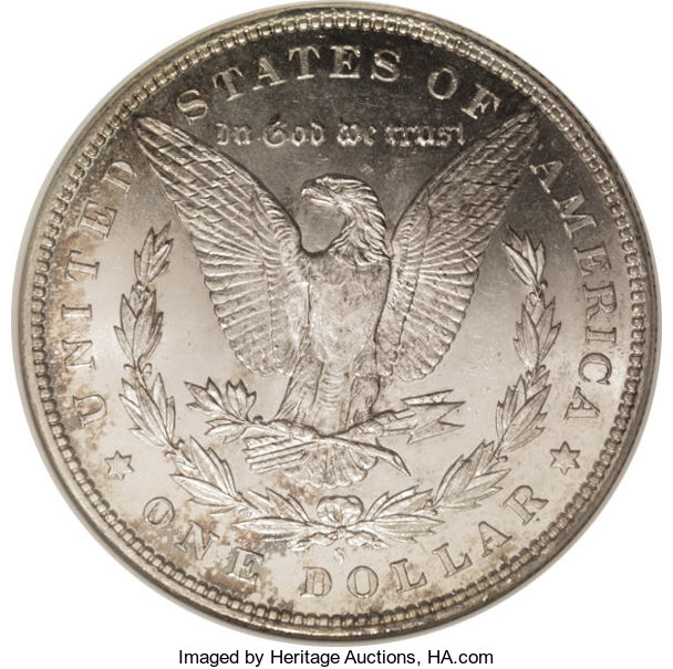 image for: 1895-S $1 MS63 Deep Mirror Prooflike ANACS....