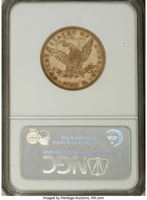 image for: 1877 $10 AU53 NGC....