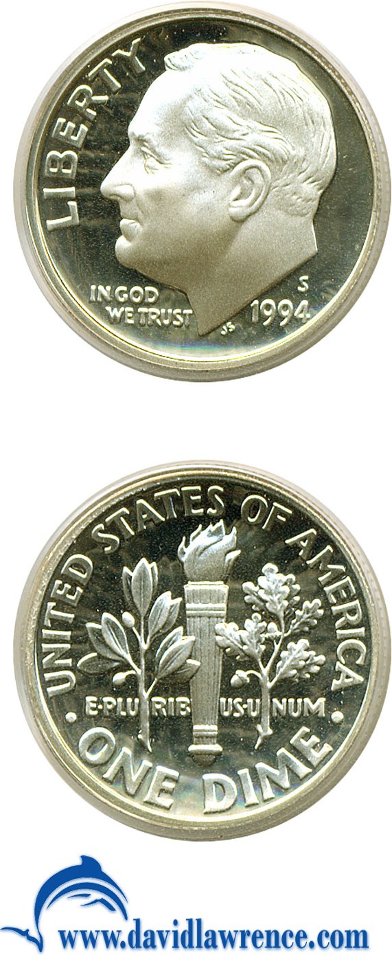 image for: 1994-S 10c Silver PCGS Proof 69 DCameo