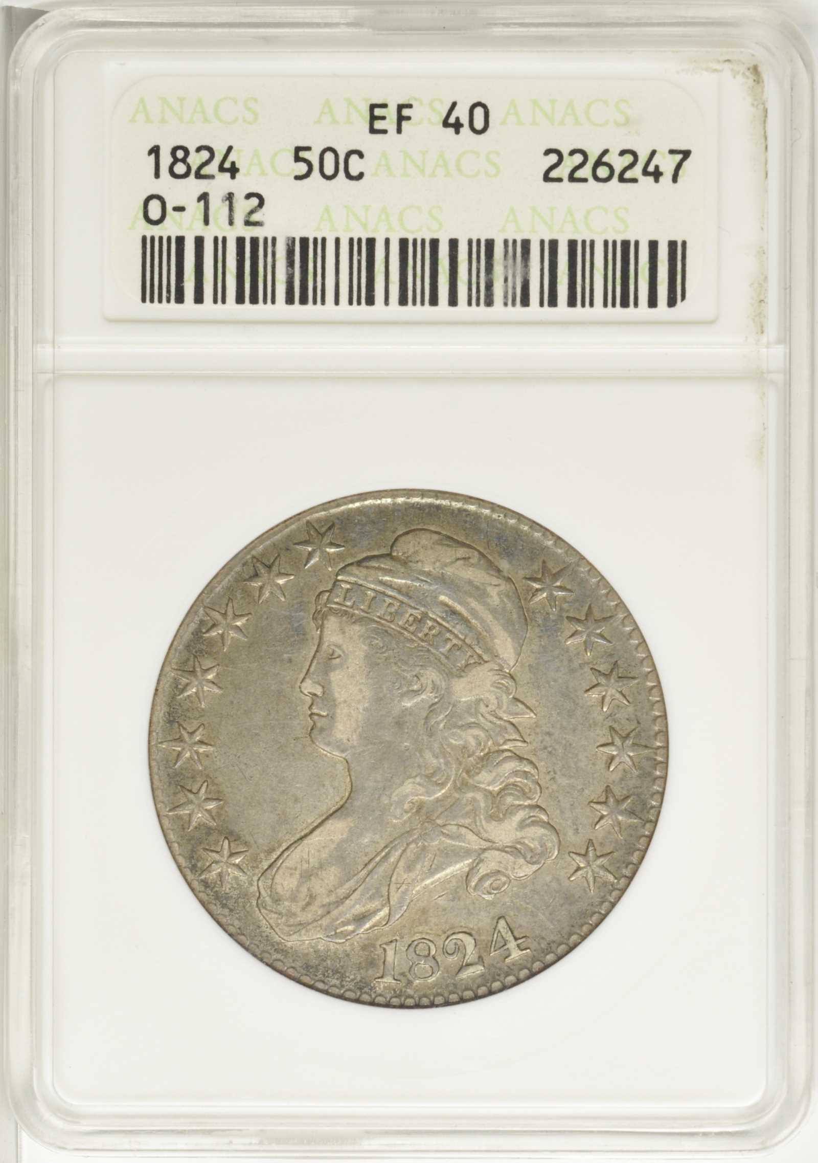 image for: 1823 Capped Bust Half Dollar. O-112a. Rarity-4. EF-40 (ANACS). OH.
