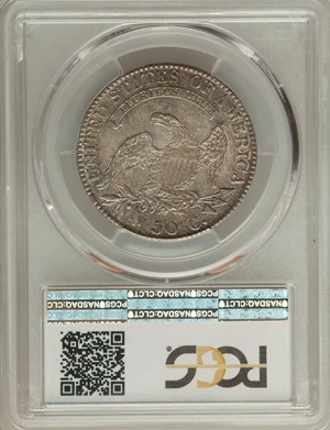 image for: 1821 50C O-103a, R.4, AU58 PCGS. CAC....