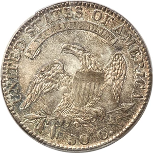 image for: 1821 50C O-103a, R.4, AU58 PCGS. CAC....