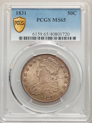 image for: 1831 50C O-112, R.3, MS65 PCGS....