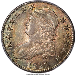 image for: 1821 50C O-101a, R.1, MS63 PCGS....