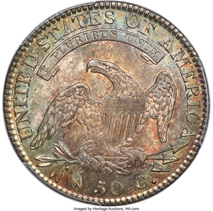 image for: 1821 50C O-101a, R.1, MS63 PCGS....