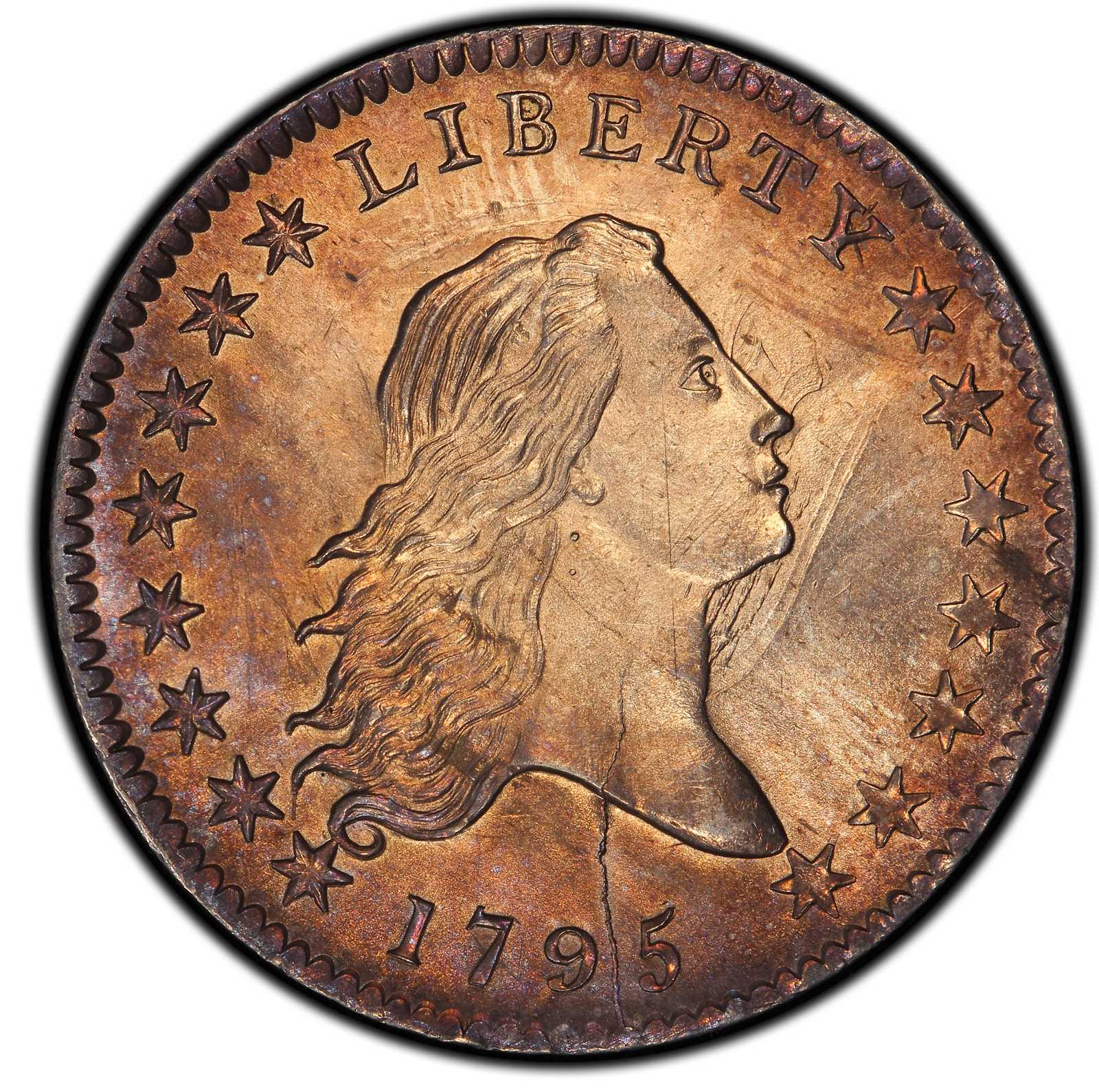 1795 50c 2 Leaves, Y over star, O-121a MS