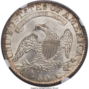 image for: 1824 50C O-108a, R.2, MS64 NGC....