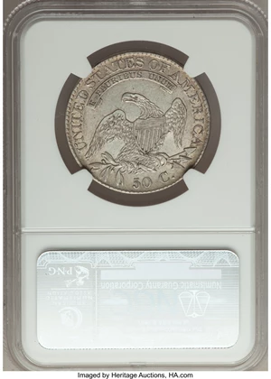 image for: 1826 50C O-109, R.1, AU55 NGC. NGC Census: (4/5). PCGS Population (2/4). Mintage: 4,000,000. From The Skidaway Island C...