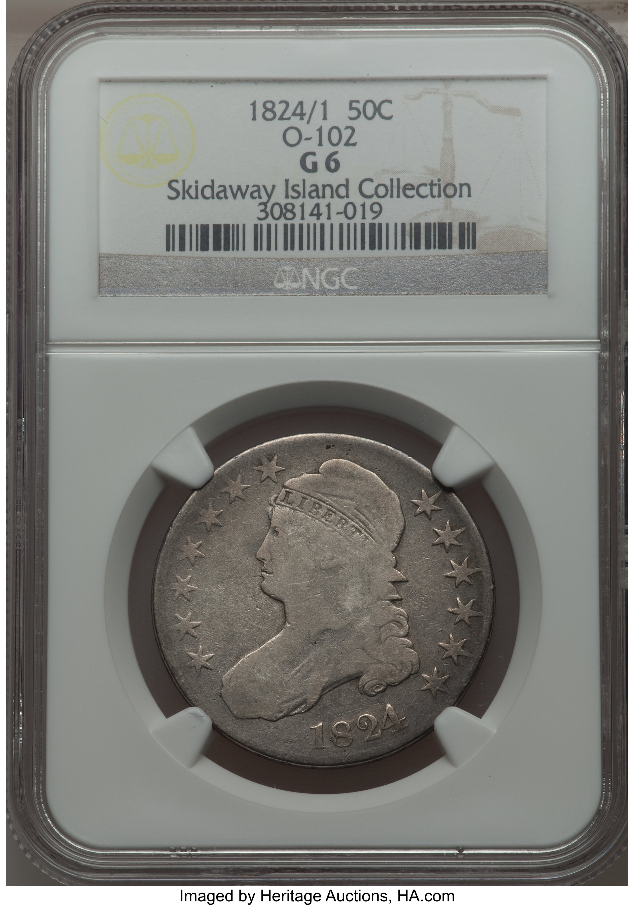 image for: 1824/1 50C O-102, High R.5, Good 6 NGC. NGC Census: (0/0). PCGS Population (1/6).  From The Skidaway Island Collection,...