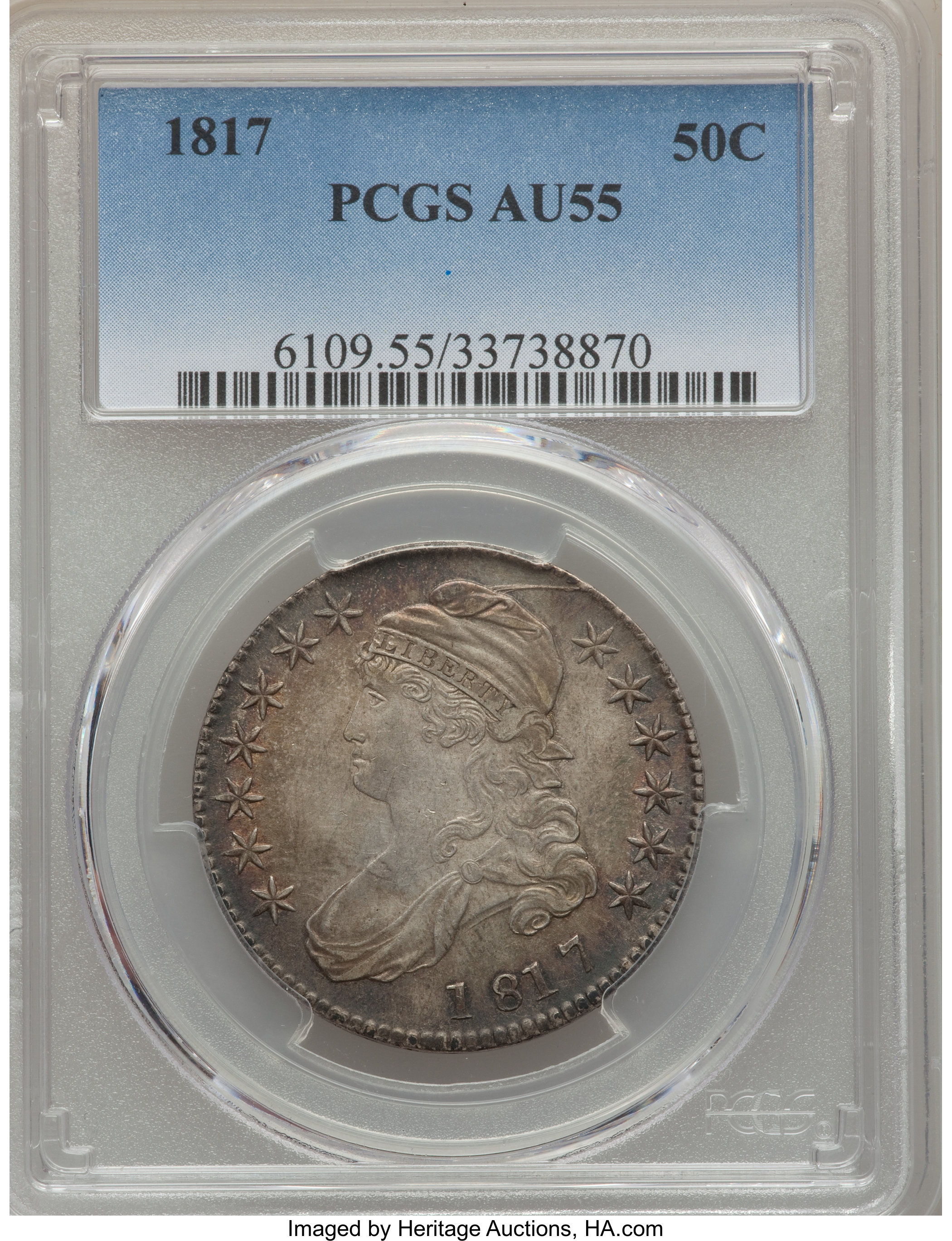 image for: 1817 50C O-106, R.2, AU55 PCGS....