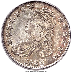 image for: 1823 50C O-108a, R.3, MS64 PCGS. CAC....