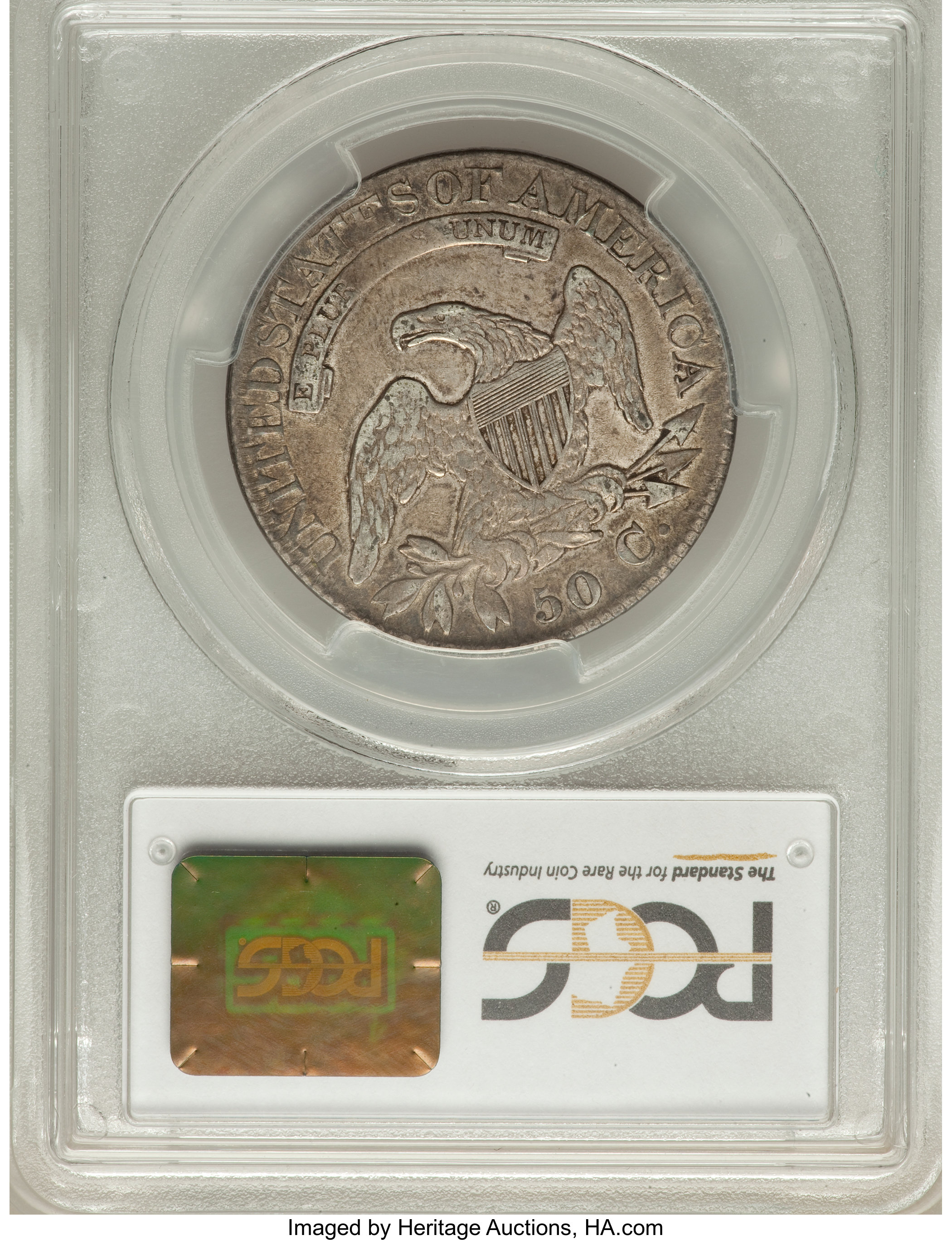 image for: 1825 50C O-104, High R.4, VF35 PCGS. PCGS Population (2/7). NGC Census: (0/5). Mintage: 2,900,000. ...