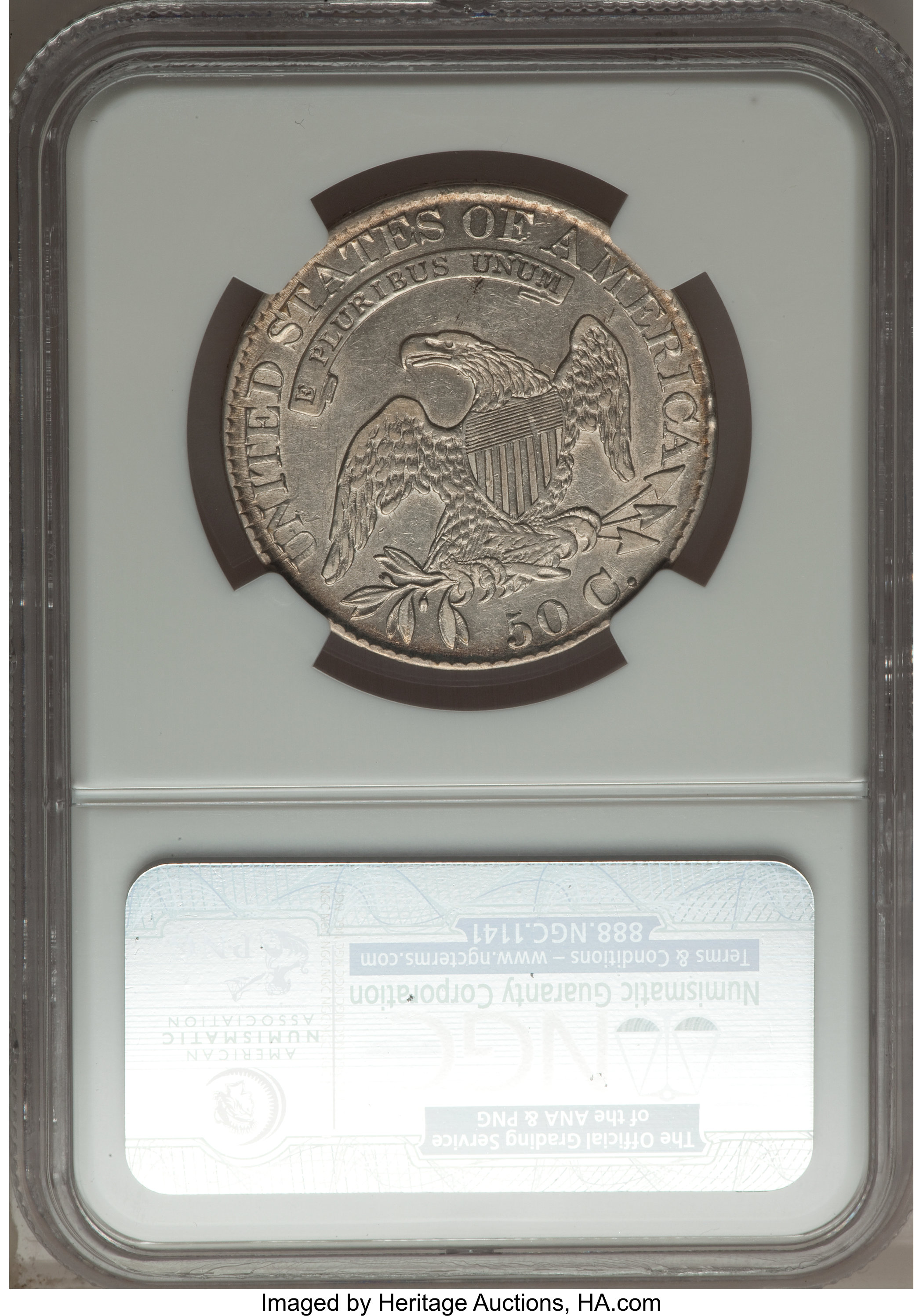 image for: 1826 50C O-104, R.3, XF45 NGC. Ex: The Skidaway Island Collection. NGC Census: (2/7). PCGS Population (2/4). Mintage: 4...
