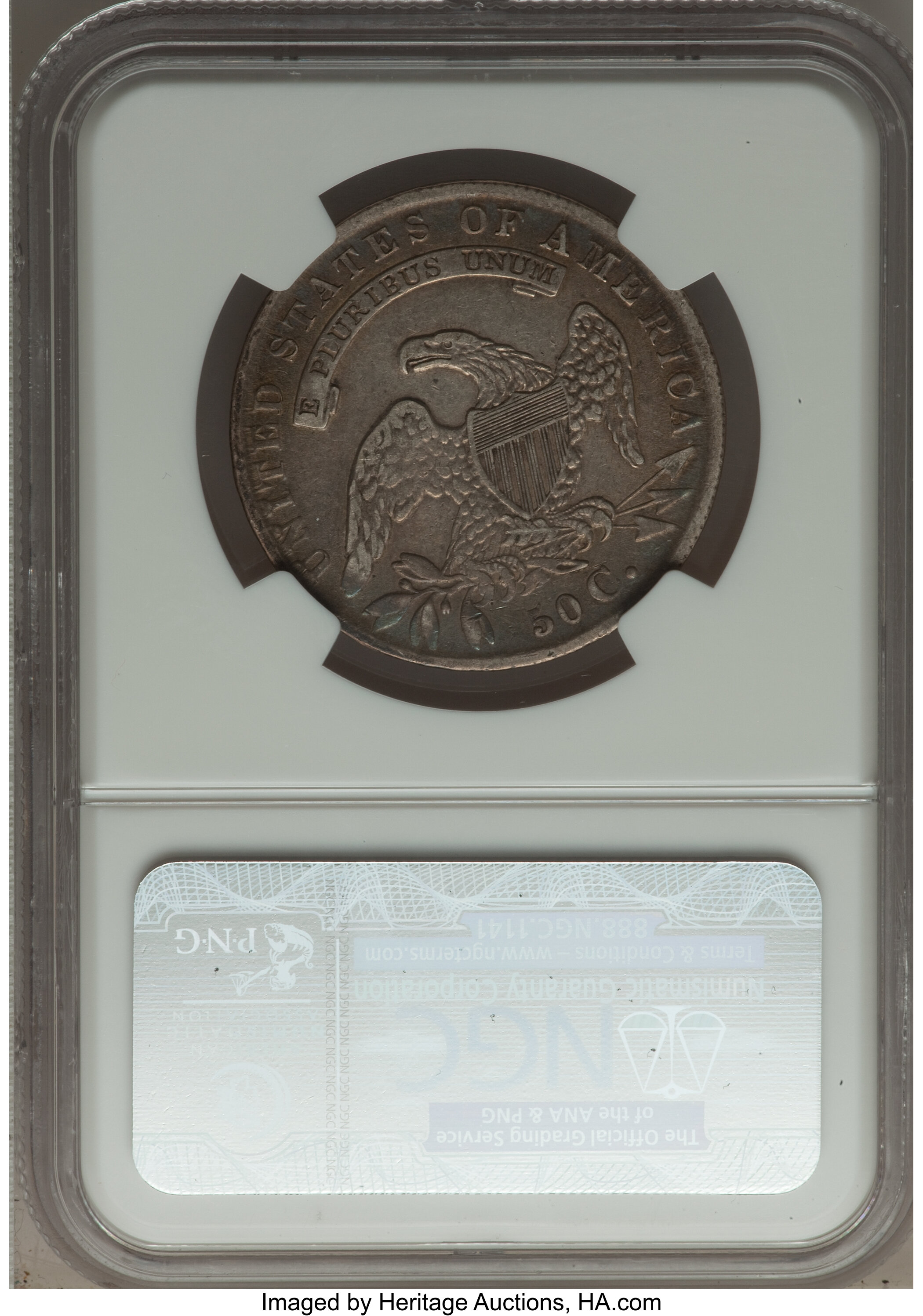 image for: 1835 50C O-104, R.3, XF40 NGC. Ex: The Skidaway Island Collection. NGC Census: (3/9). PCGS Population (0/8). Mintage: 5...