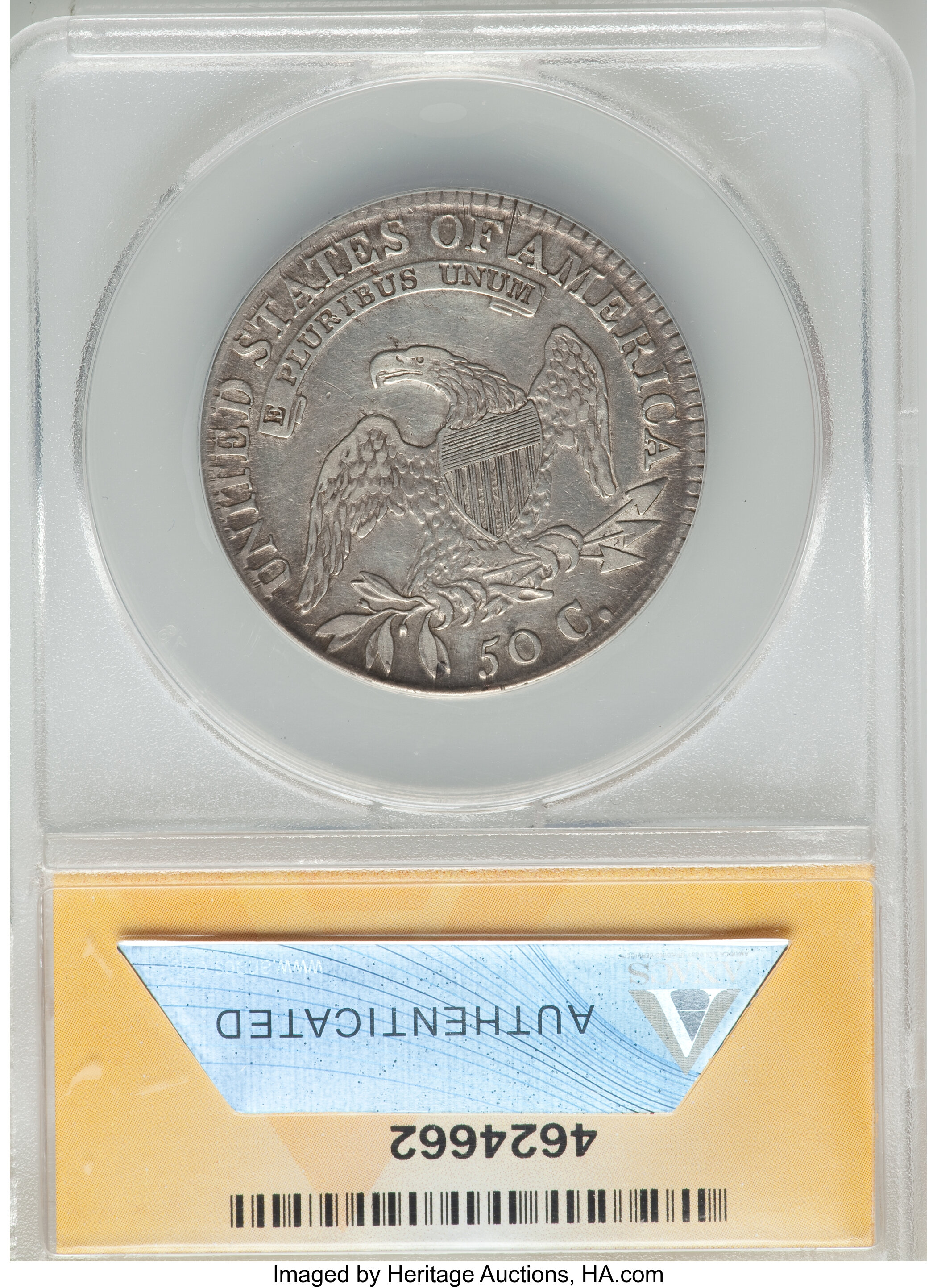 image for: 1817 50C O-106, R.2, -- Cleaned -- ANACS. VF35 Details. NGC Census: (0/10). PCGS Population (1/5). Mintage: 1,215,567. ...