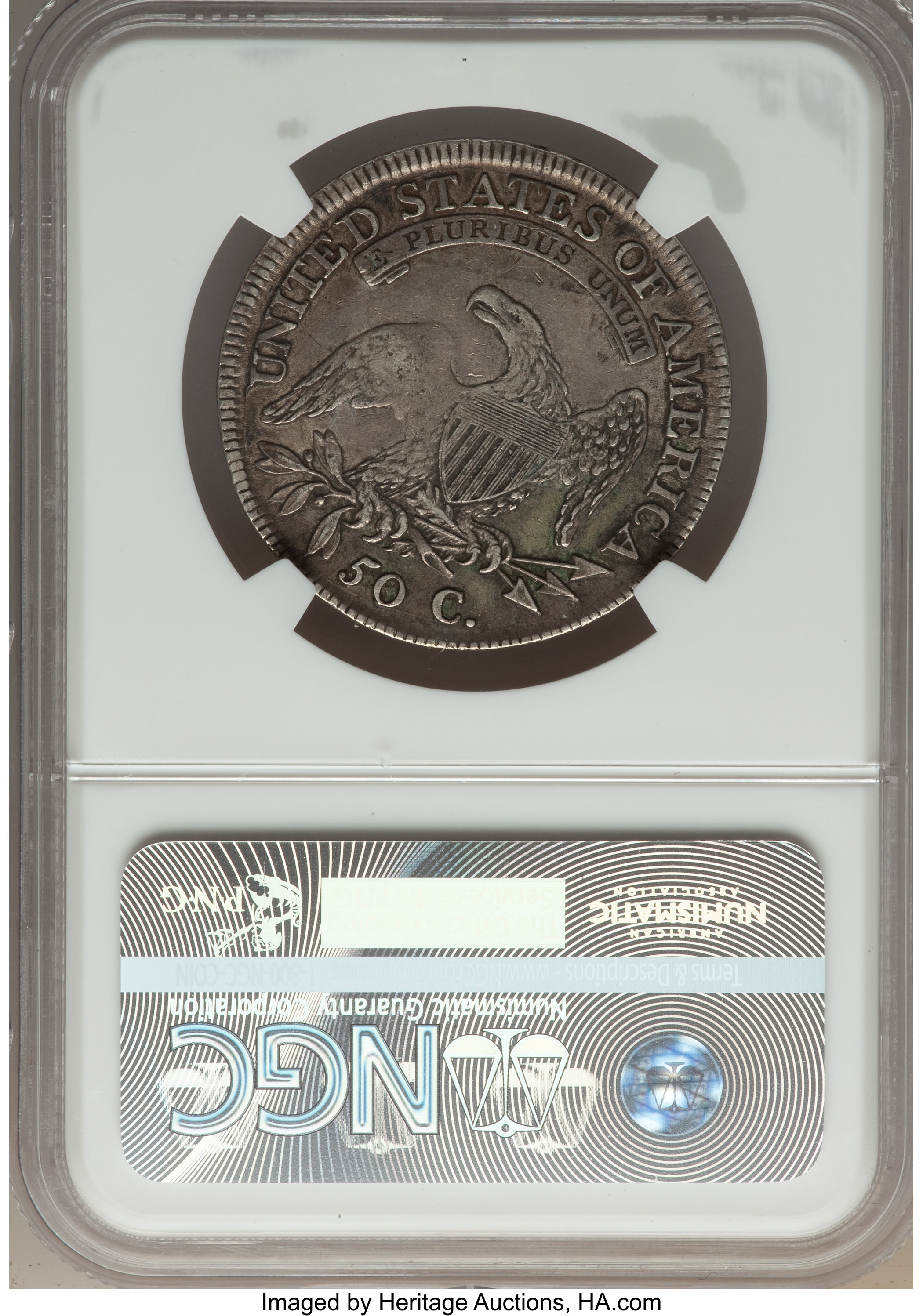 image for: 1810 50C O-102a, R.1, XF40 NGC. NGC Census: (3/13). PCGS Population (2/11).  ...