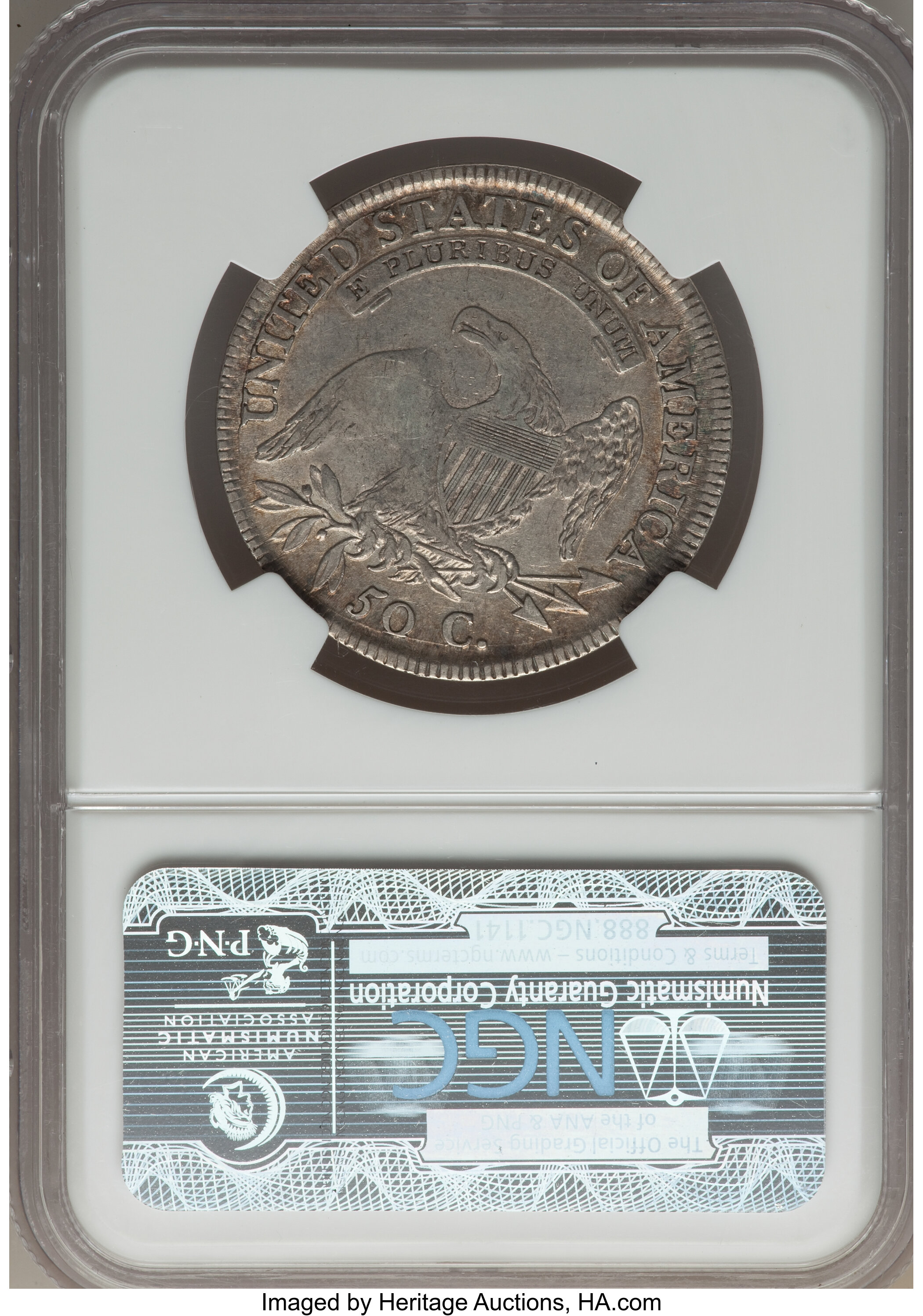 image for: 1810 50C O-102a, R.1, VF30 NGC. NGC Census: (3/17). PCGS Population (1/13).  ...