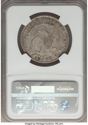 image for: 1822 50C O-105, R.3, VF25 NGC. NGC Census: (1/18). PCGS Population (1/13). Mintage: 1,559,573. ...