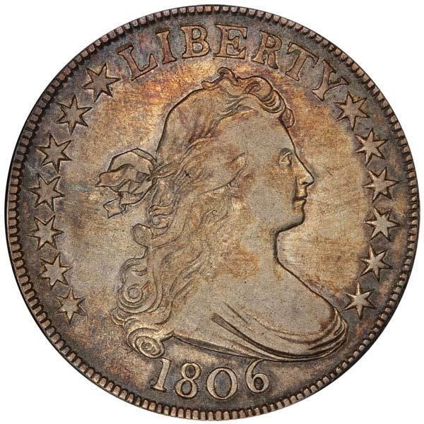 image for: 50C 1806 POINTED 6 STEM PCGS VF30