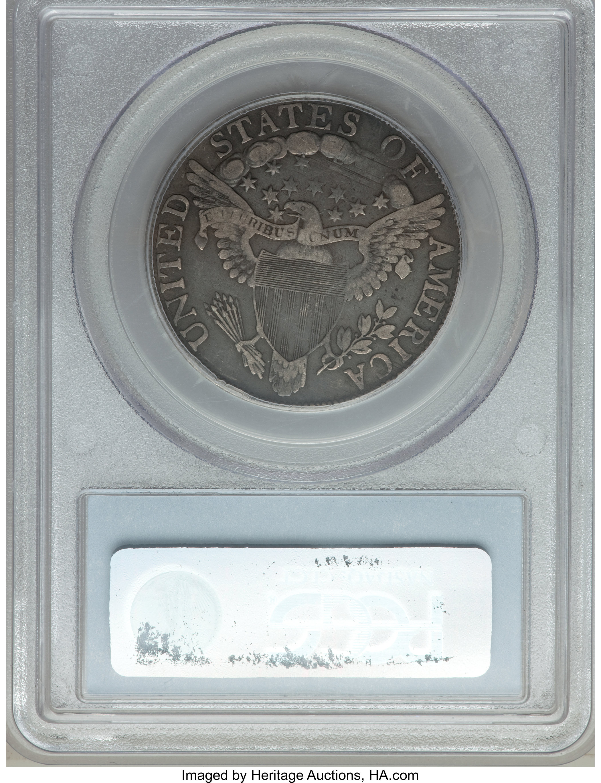 image for: 1806 50C Knob 6, Small Stars, O-107a, T-3, High R.4, VF20 PCGS. PCGS Population: (1/2). NGC Census: (1/11). VF20. ...