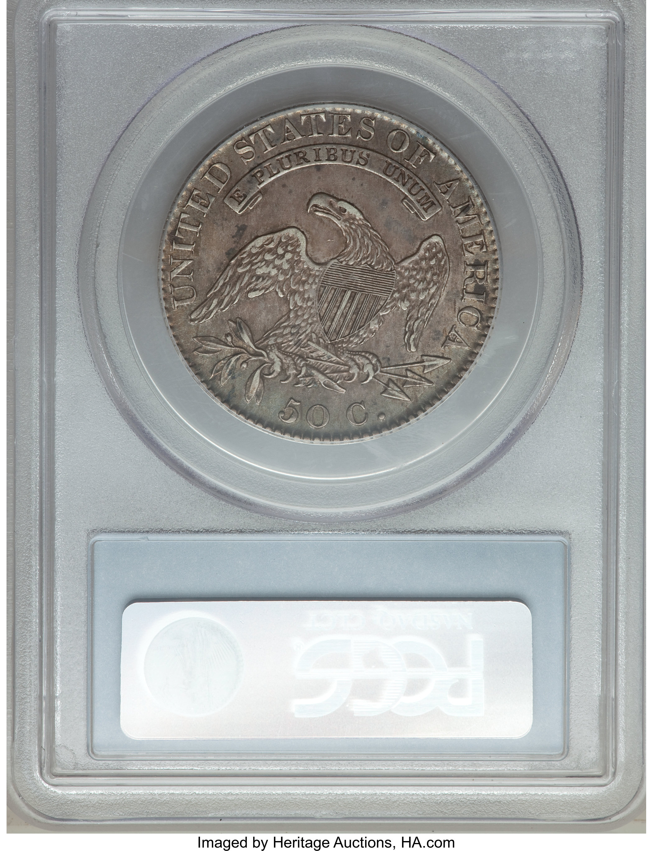 image for: 1819 50C O-108, R.3, AU50 PCGS. PCGS Population: (1/6). NGC Census: (1/8). AU50. Mintage 2,208,000. ...