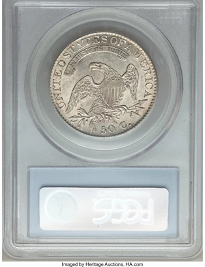 image for: 1822/1 50C O-101, R.1, AU55 PCGS. PCGS Population: (2/8). NGC Census: (8/12). AU55. Mintage 1,559,573. ...