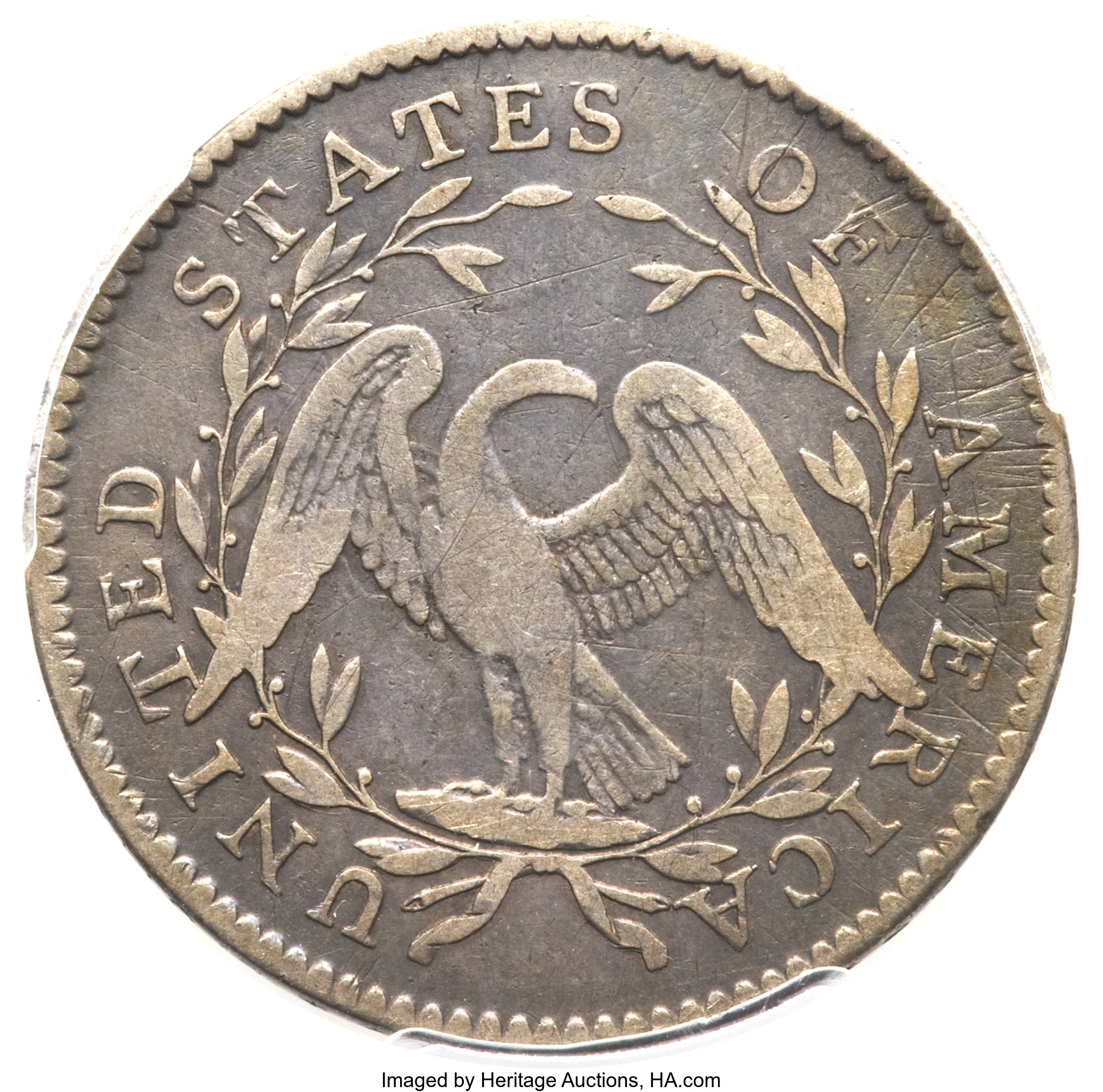 image for: 1795 50C 2 Leaves, Y Over Star, O-121a, T-2, R.6, VF25 PCGS....