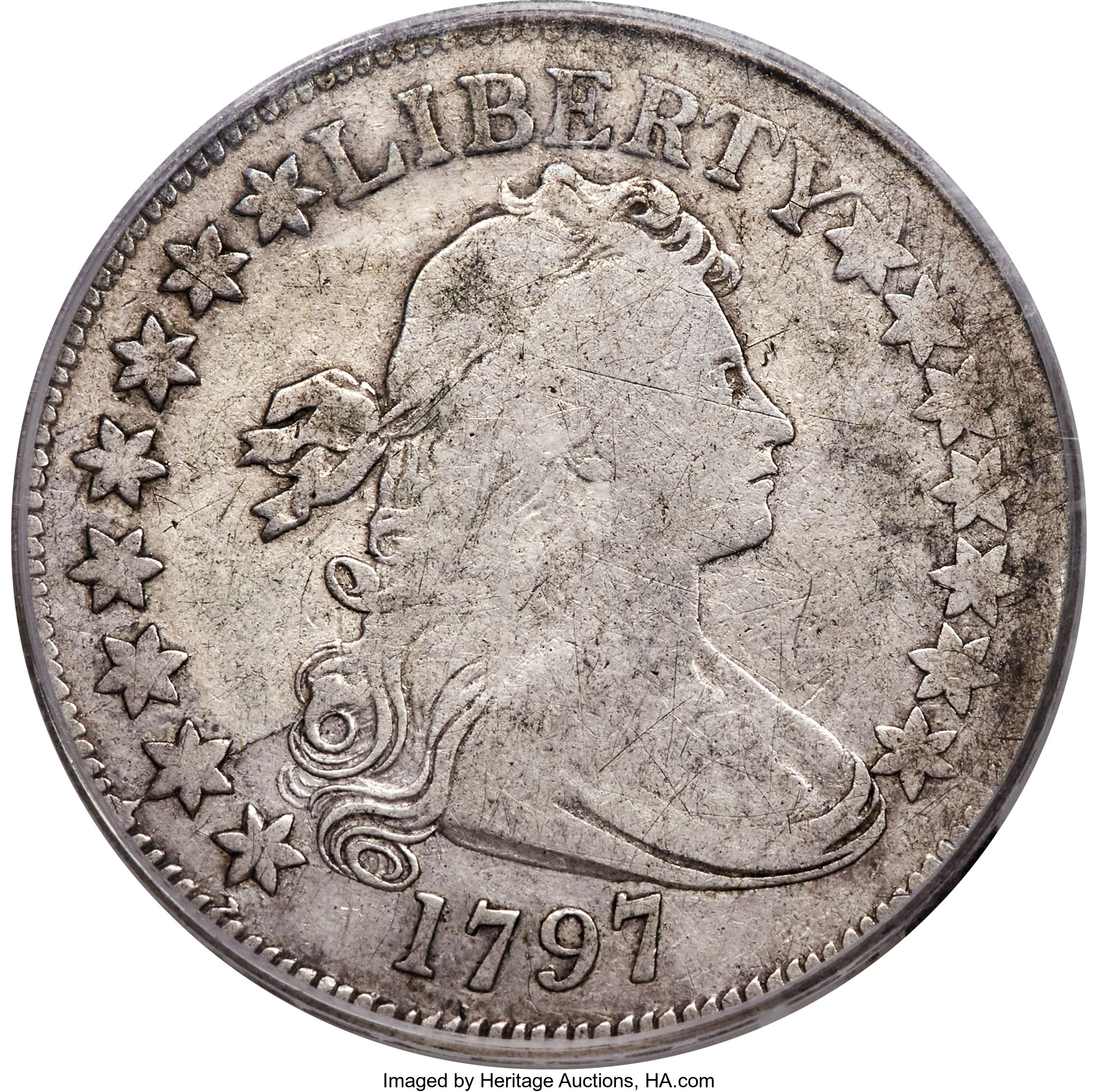 image for: 1797 50C O-101a, T-1, High R.4, VG8 PCGS....