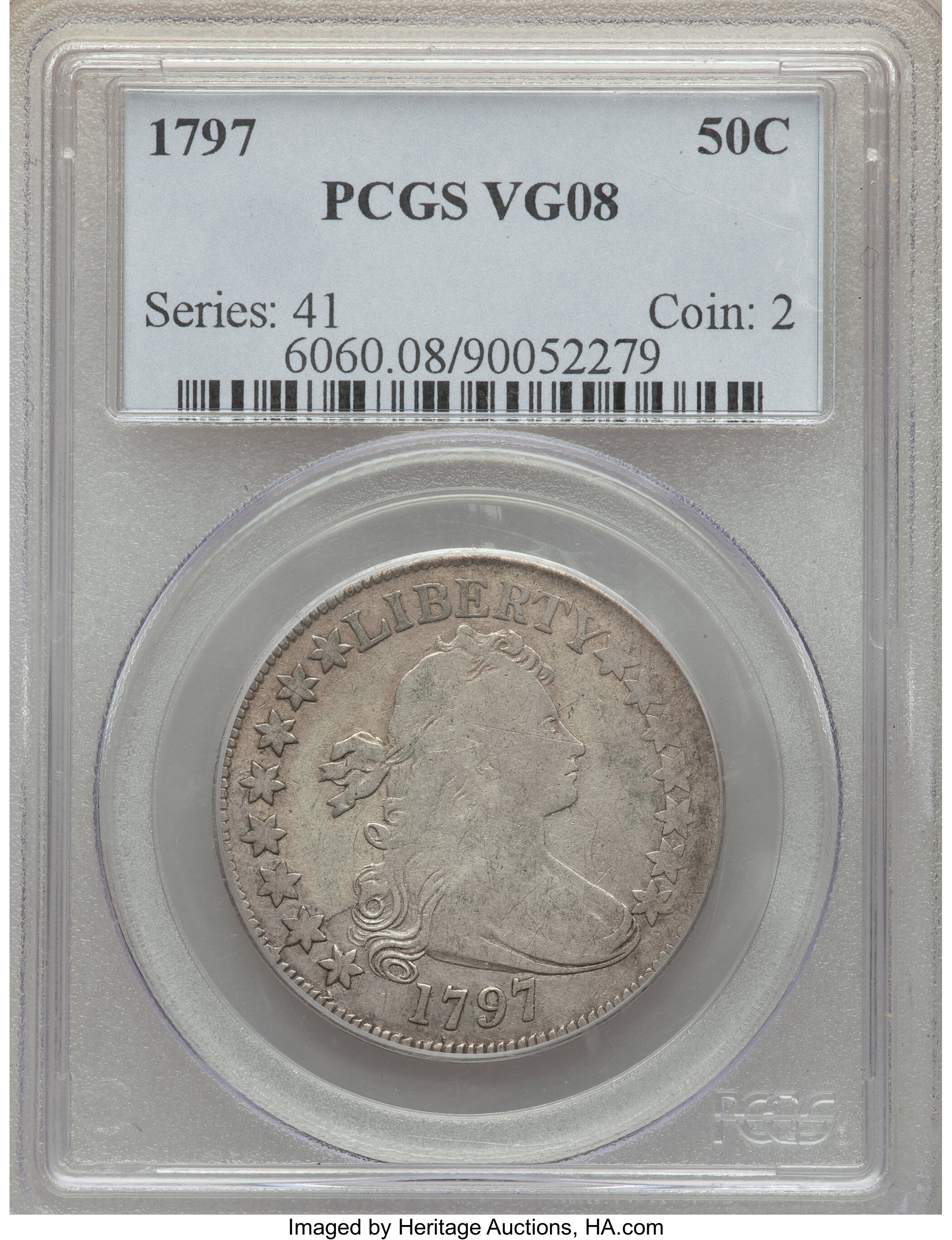 image for: 1797 50C O-101a, T-1, High R.4, VG8 PCGS....