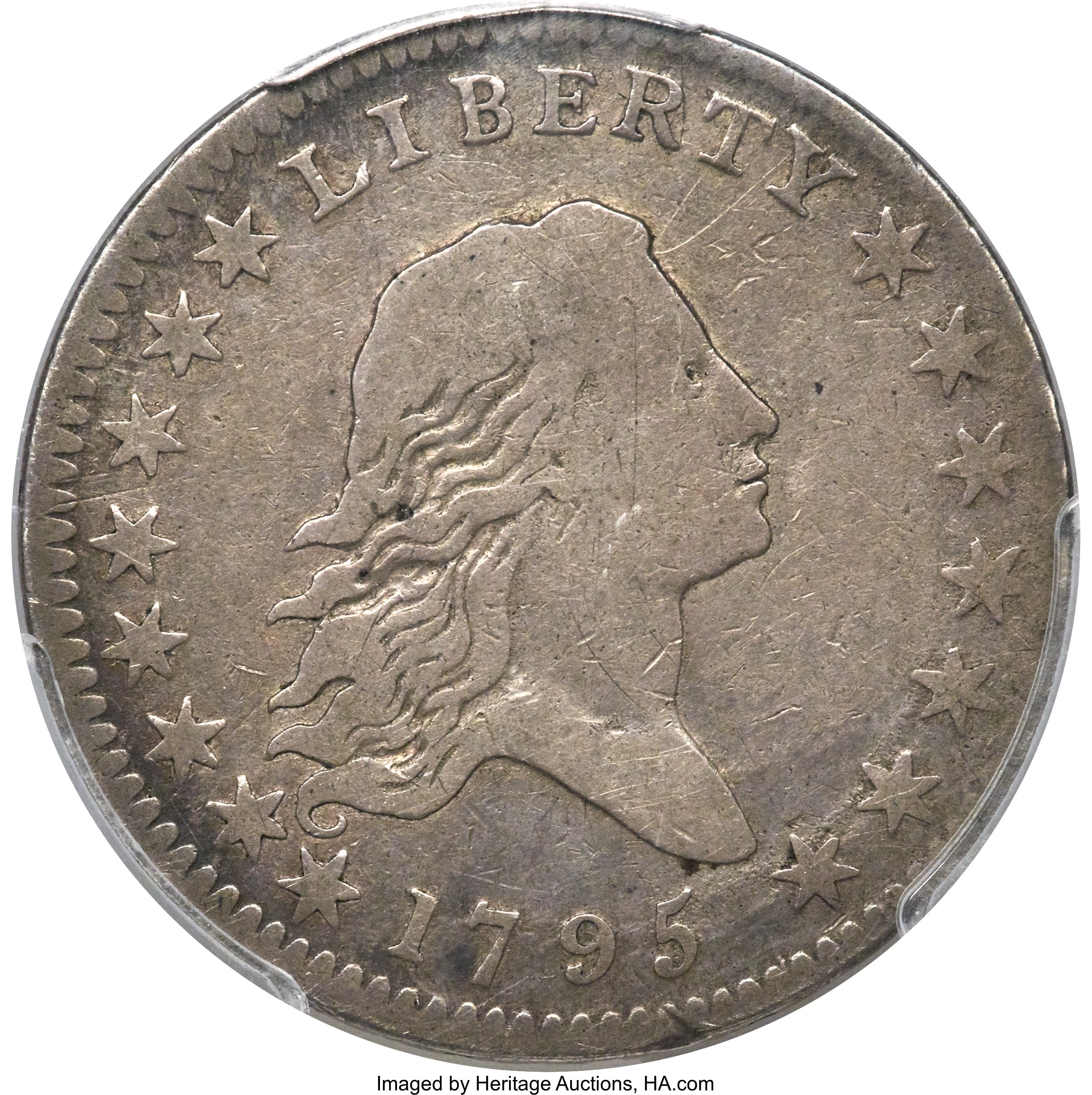 image for: 1795 50C 2 Leaves, O-106, T-30, R.6, VG10 PCGS....