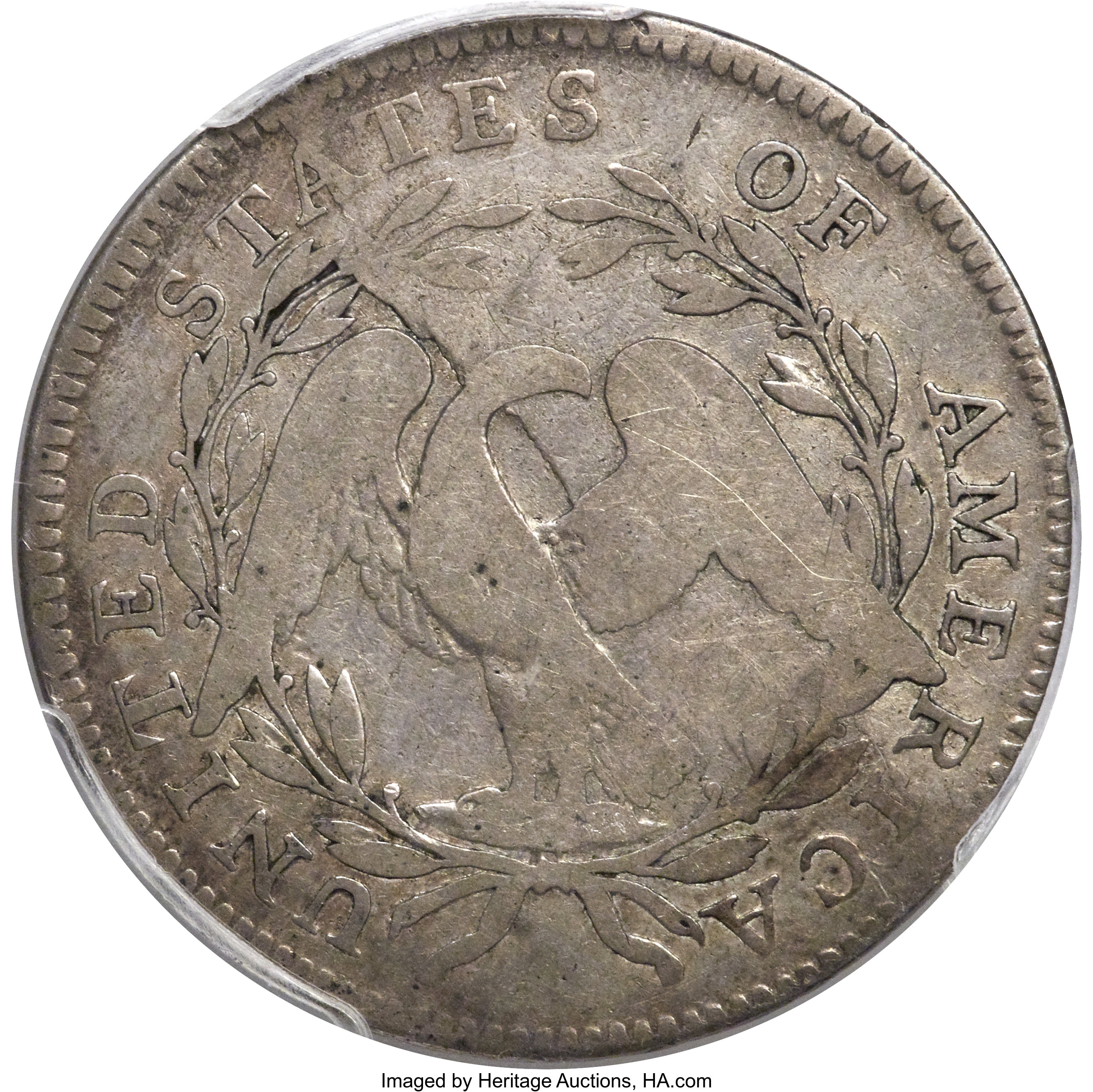 image for: 1795 50C 2 Leaves, O-106, T-30, R.6, VG10 PCGS....