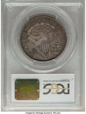 image for: 1803 50C Large 3, Small Reverse Stars, O-102a, T-2, High R.3, VF30 PCGS. CAC. PCGS Population: (2/3). NGC Census: (0/4). VF...