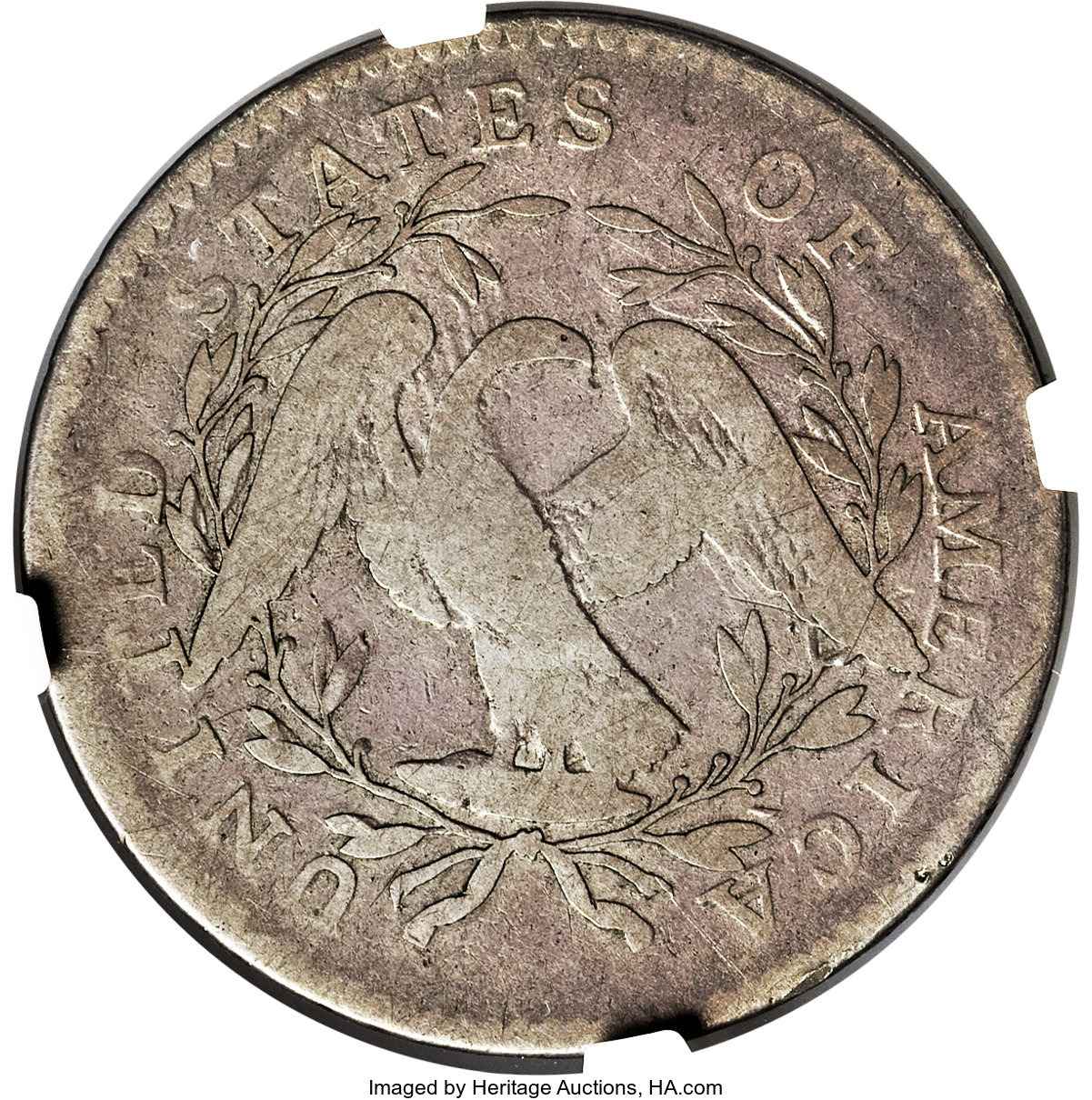 image for: 1795 50C 2 Leaves, O-124, T-12, R.5, Fine 12 NGC....
