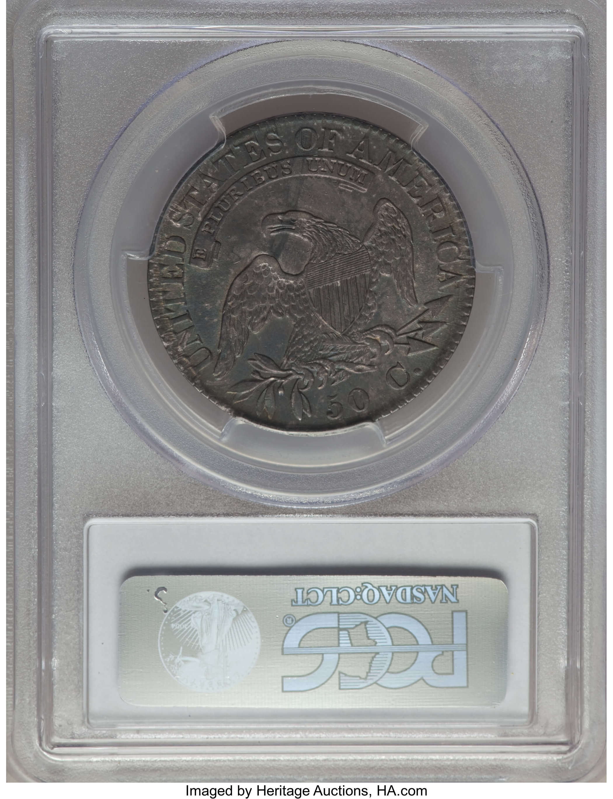 image for: 1824 50C O-108a, R.2, XF45 PCGS. PCGS Population: (1/8). NGC Census: (1/9). XF45. Mintage 3,504,954. ...