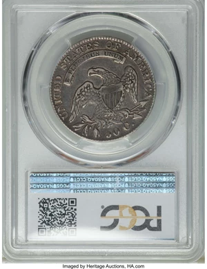 image for: 1833 50C O-112, R.2, VF35 PCGS. PCGS Population: (3/11). NGC Census: (1/25). Mintage 5,206,000. ...