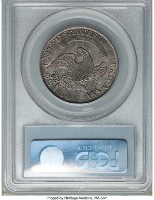 image for: 1826 50C O-108a, R.1, AU50 PCGS. CAC. PCGS Population: (2/8). NGC Census: (2/15). AU50. Mintage 4,000,000. ...