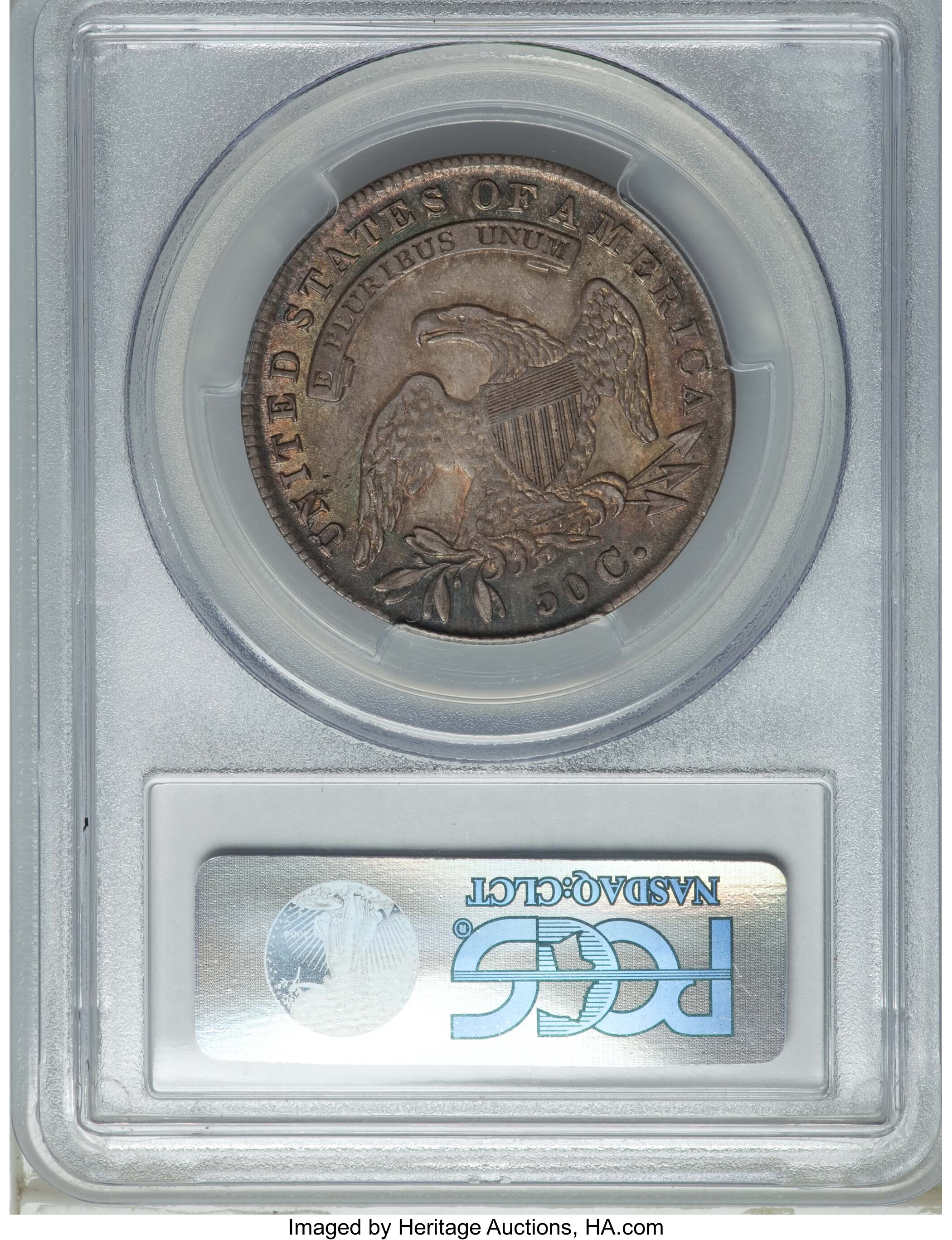 image for: 1835 50C O-108, R.3, AU50 PCGS. CAC. PCGS Population: (4/8). NGC Census: (2/17). AU50. Mintage 5,352,006. ...