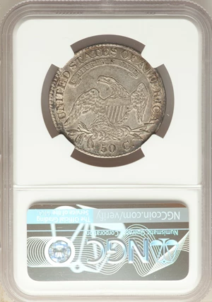 image for: 1826 50C O-109, R.1, AU53 NGC. NGC Census: (1/10). PCGS Population: (1/8). AU53. Mintage 4,000,000. ...