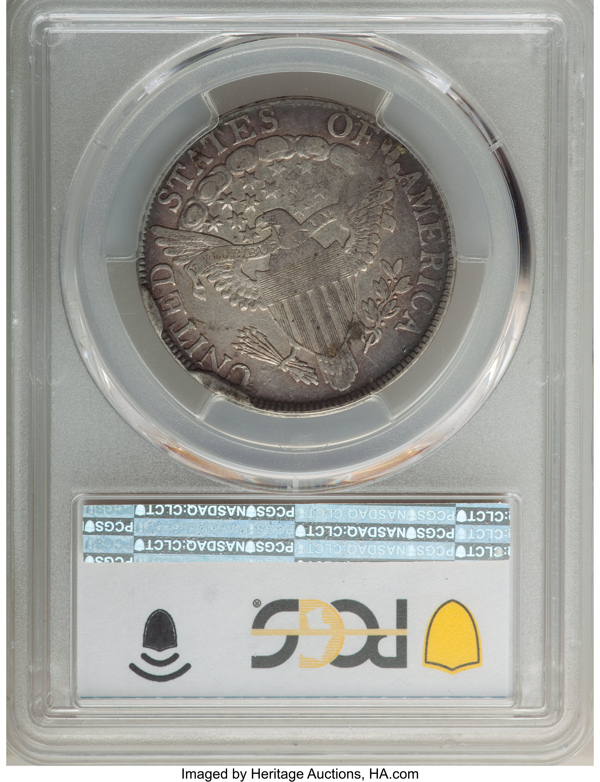 image for: 1806 50C 6 Over Inverted 6, O-111b, T-11, R.7, VF35 PCGS....
